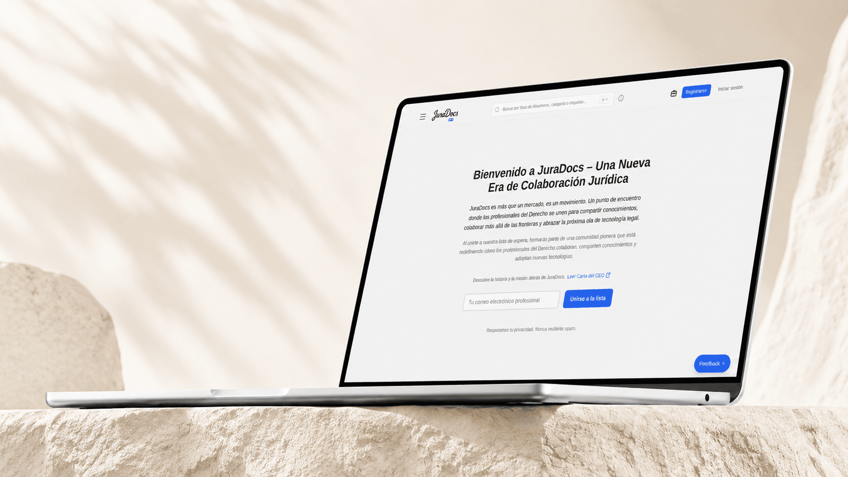 JuraDocs signed-out product screen