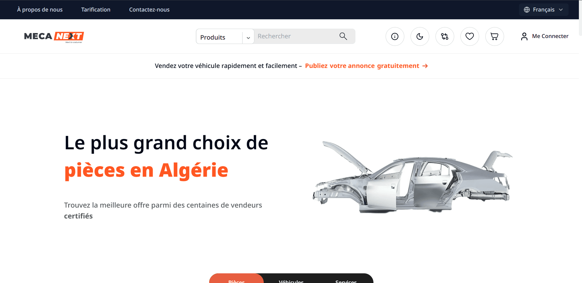 MecaNext marketplace catalog and discovery interface
