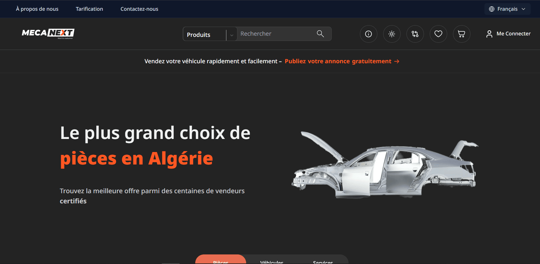 MecaNext marketplace interface